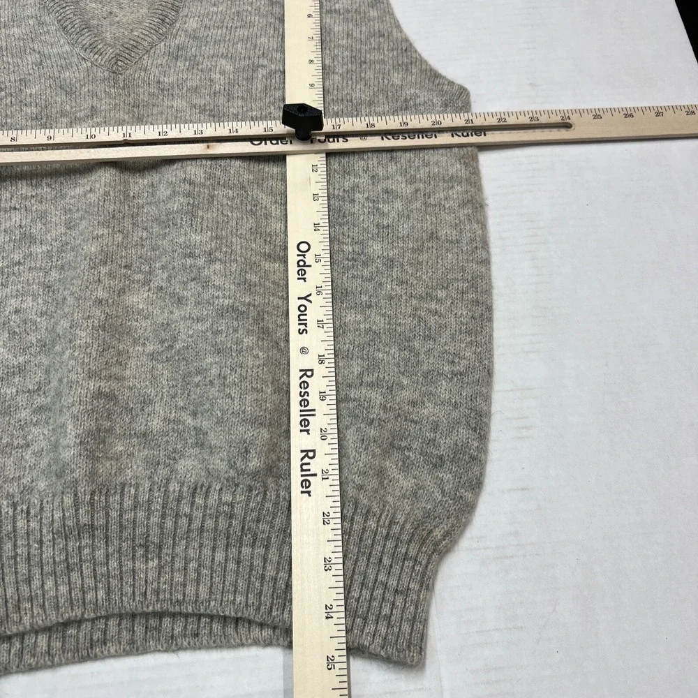 Vintage Jantzen Sweater Vest Gray Wool Blend XL Preppy Grandpa Academia Heritage